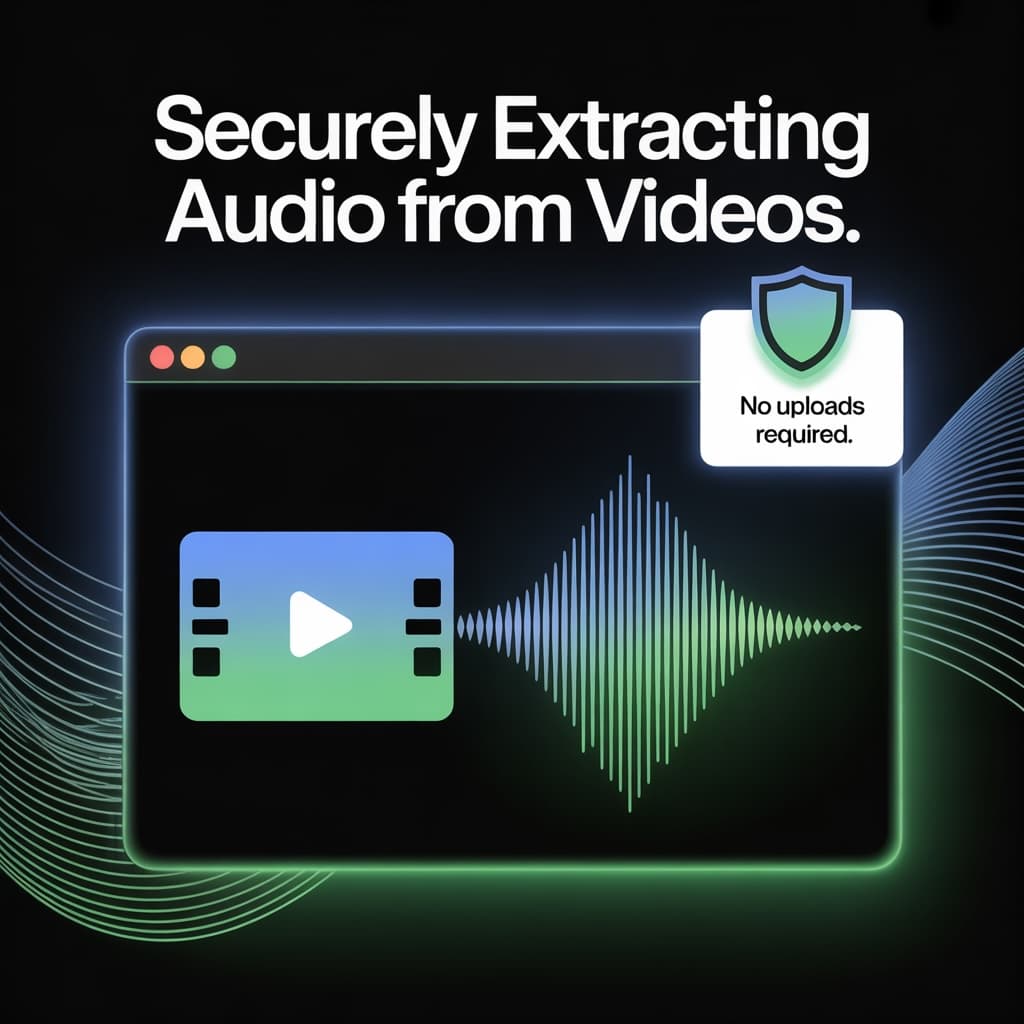 Extract audio from videos instantly and securely