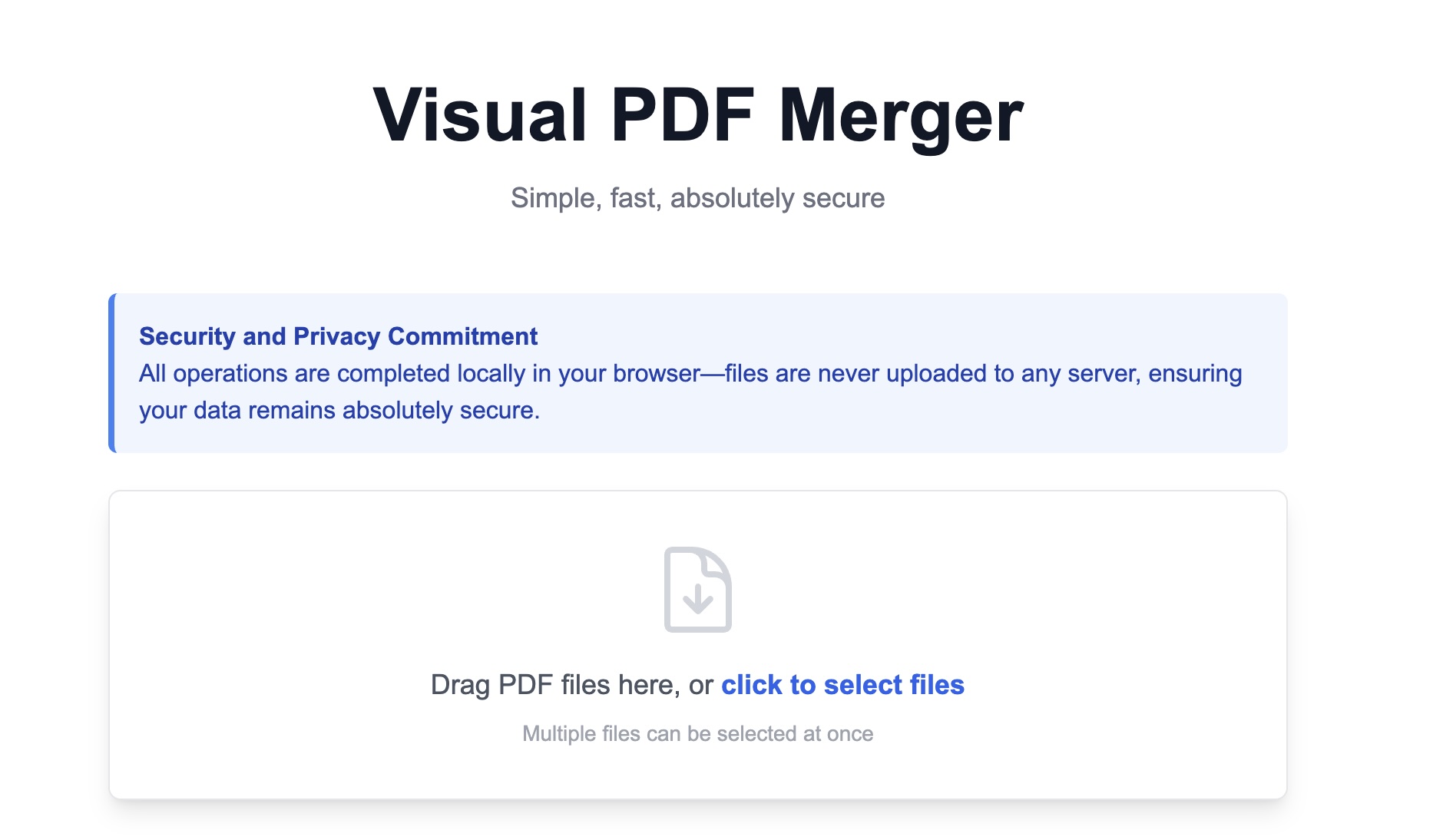 Select PDF for Merge